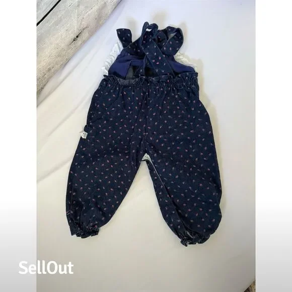 Vintage Tiny Tots Baby Overalls 6-9 Months Multicolor Unisex - Picture 2 of 5